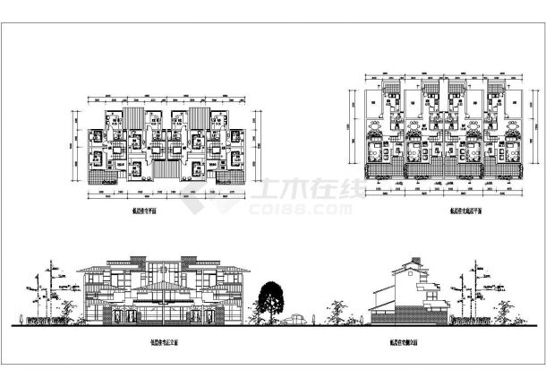 某地区大型小区排式住宅建筑方案设计施工CAD图纸-图一