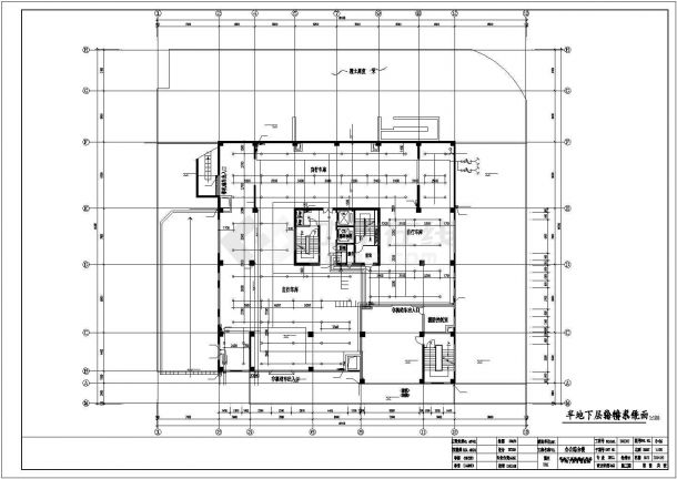 某十二层办公楼带地下室给排水设计施工CAD图纸-图一