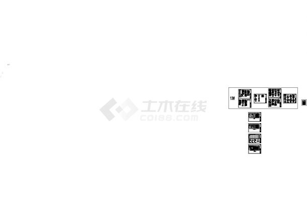 [南京]某单层框架结构汽车库CAD结构施工图-图一