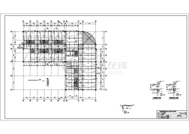 合肥市包河西路某5层框架结构商务宾馆全套结构设计CAD图纸-图一