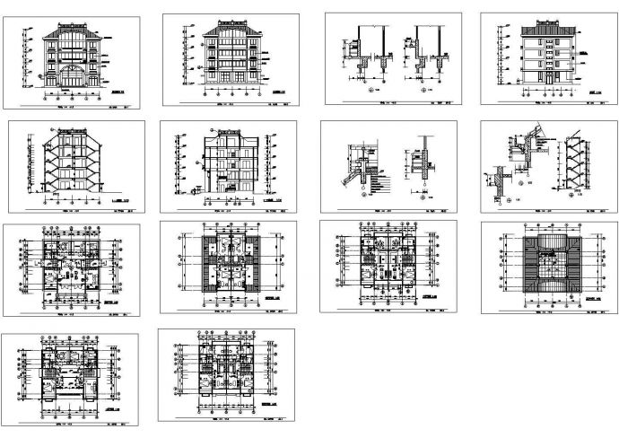 某地区大型小区五层住宅建筑设计施工方案CAD图纸_图1