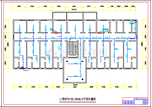 某医院报警与喷淋设计cad施工图-图一