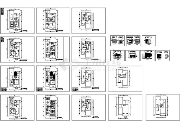 【西安】越都名府室内装修设计CAD全套图纸-图一