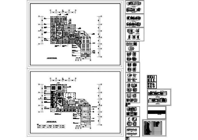 【西安】三层中餐厅建筑施工CAD全套图纸_图1