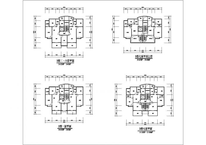 假日花园4种底商私人住宅楼设计CAD详细建筑施工图_图1