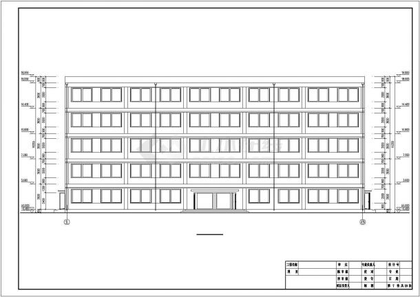 济南市某设计公司3千平米5层框架结构办公楼建筑结构设计CAD图纸-图二