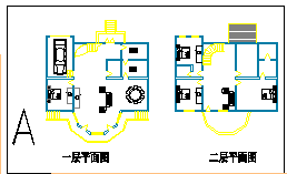 某别墅户型方案设计cad施工图纸-图一