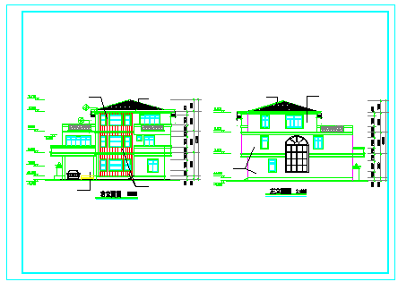某地三层别墅设计建筑cad图纸_图1