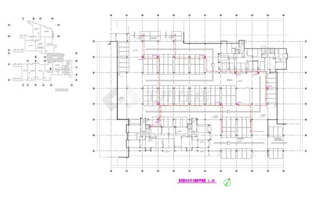 某办公楼地库（总建筑面积47398.92平方米）采暖通风系统设计cad全套施工图（含设计说明，含给排水消防设计）-图一