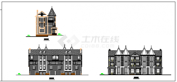 某地区豪华别墅cad设计建筑图-图一