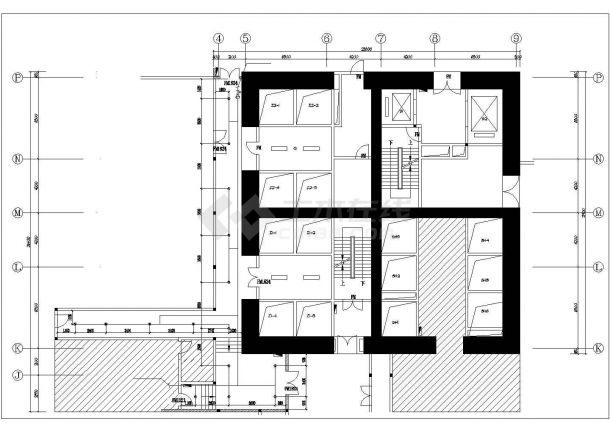 [陕西]超高层办公楼喷淋及给排水管道专项施工CAD图-图二