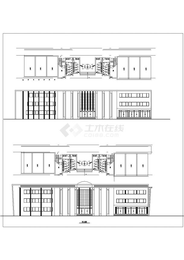 杭州公建多层住宅楼全套施工设计cad图纸-图二