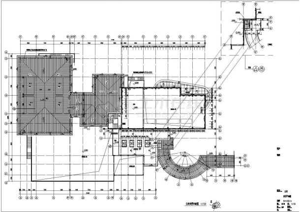 带地下室夹层3225.25平米会所建筑施工全套设计图-图二