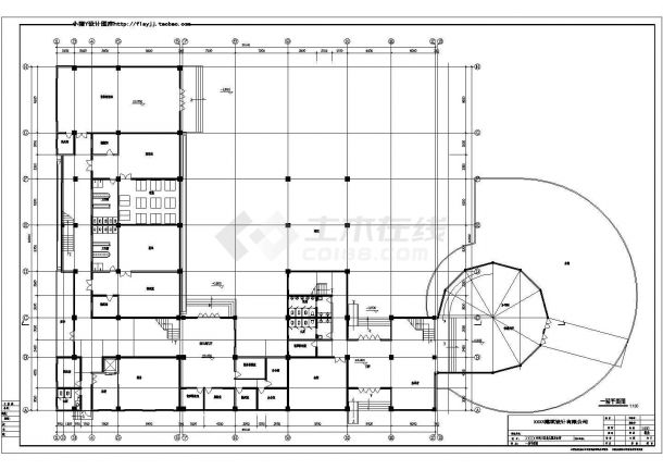 某3层住宅小区幼儿园及会所综合建筑施工设计图纸(含各层平面图)-图一
