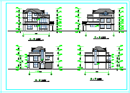 某地16套别墅建筑设计cad方案图_图1