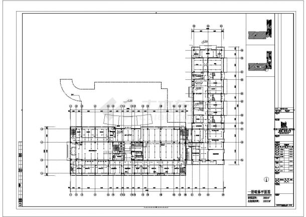 河南财经行政办公楼初步设计（含结构、给排水、设计说明）-图一