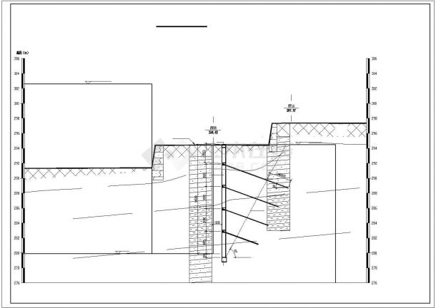 某基坑边坡格构式锚杆挡土墙肋柱支护结构设计图，21张图纸-图二