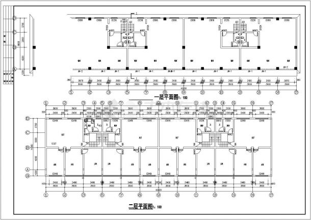 川西民居底商私人住宅楼设计CAD详细建筑施工图-图二