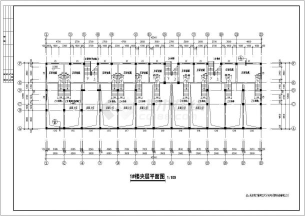 北京带阁住宅设计全套施工cad图-图一