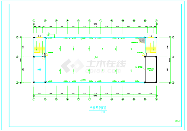 办公宿舍楼建筑全套施工图（含效果图）-图一