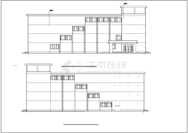 哈尔滨市某技工学校6250平米5层框架结构教学楼建筑结构设计CAD图纸-图一