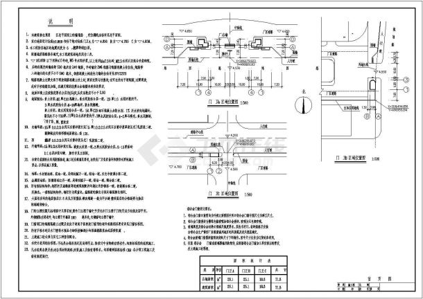 祁阳门卫施工期临建（生活办公）用房设计CAD全套建筑施工图-图二