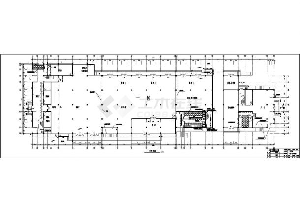 14221平方米四层长途汽车客运站建筑施工设计cad图纸-图二