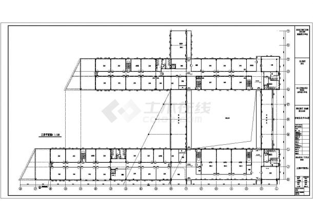 某地商业区b区行政办公楼全套施工设计cad图纸-图二