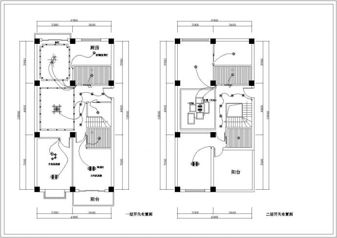 装修设计复式户型住宅楼室内家居装修cad平面图_图1