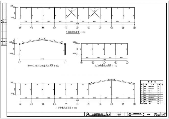 24米跨L型厂房四坡屋面钢结构设计施工图_图1