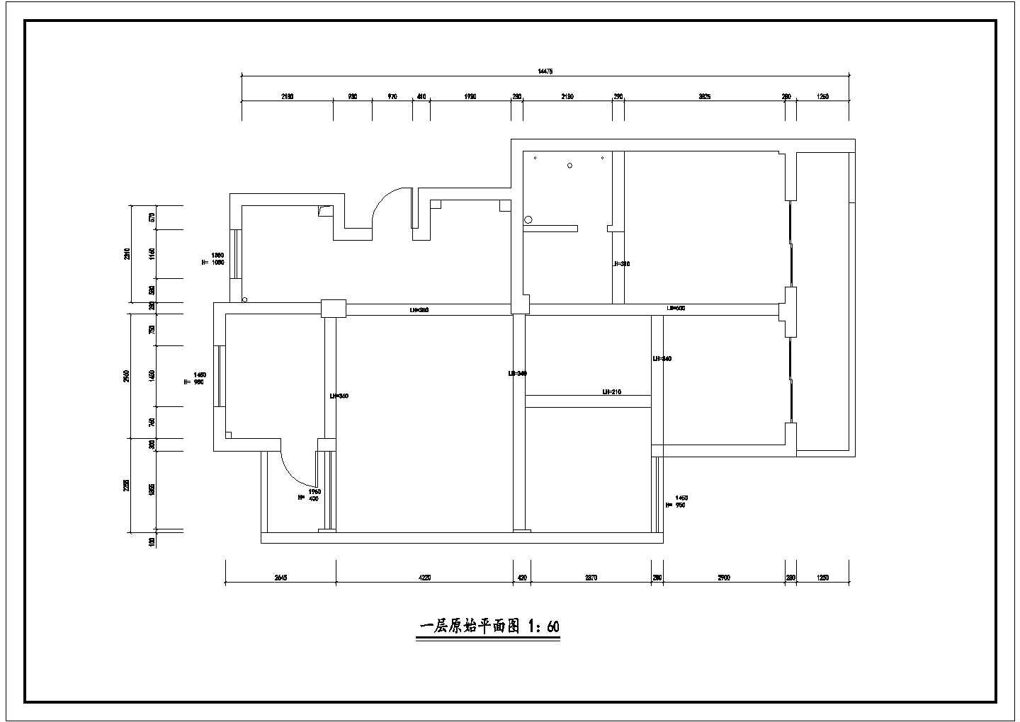 金坛市某两层别墅室内装修cad全套平面施工图