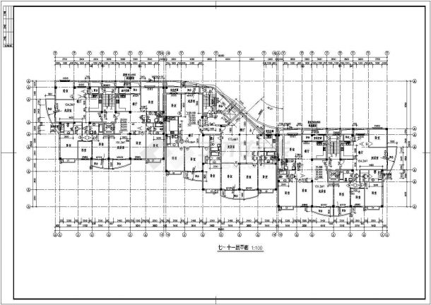 浏阳高层住宅建筑施工期临建（生活办公）用房设计CAD全套建筑施工图-图二