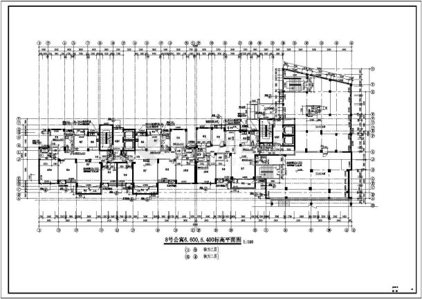 某城市的大型高层公寓建筑规划参考图纸-图二