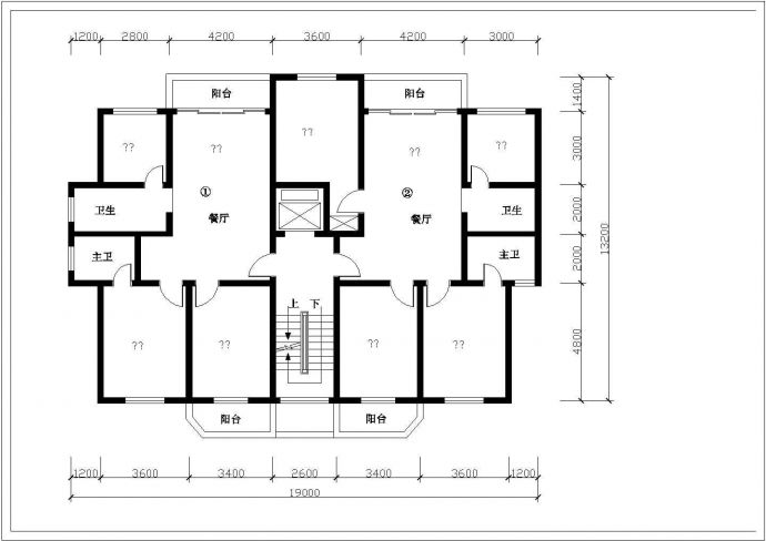 南宁多层住宅户型底商私人住宅楼设计CAD详细建筑施工图_图1