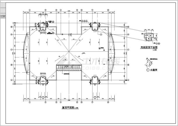 昆明小区会所布置底商私人住宅楼设计CAD详细建筑施工图-图一