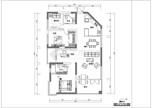 南京样板房设计施工底商私人住宅楼设计CAD详细建筑施工图-图二