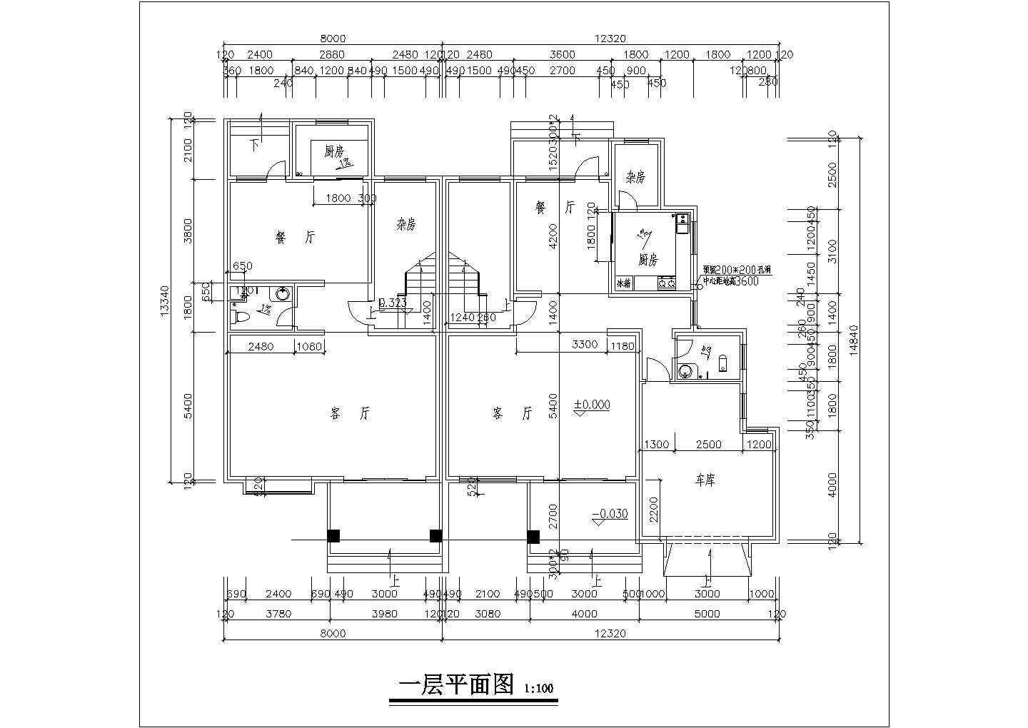福州住宅底商私人住宅楼设计CAD详细建筑施工图