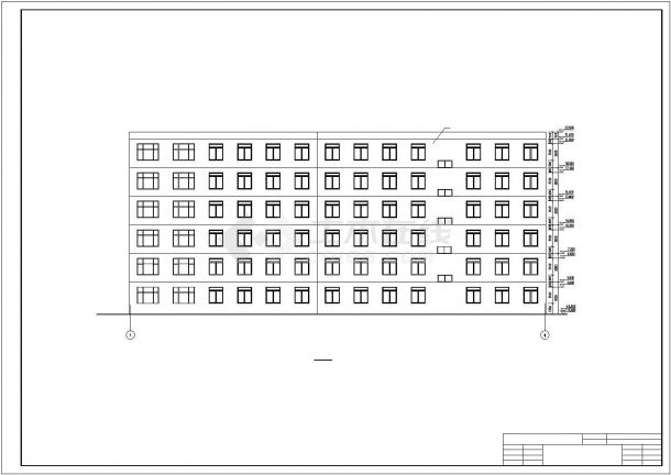 大同市某大型氮肥厂5140平米6层框架结构办公楼建筑结构设计CAD图纸-图一