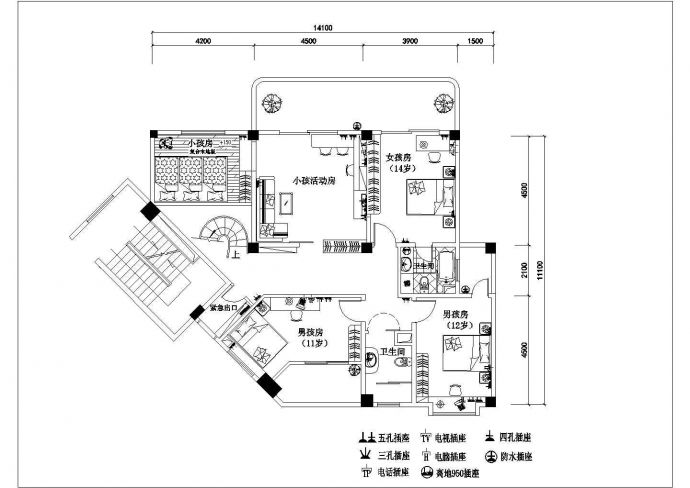 毕节国底商私人住宅楼设计CAD详细建筑施工图_图1