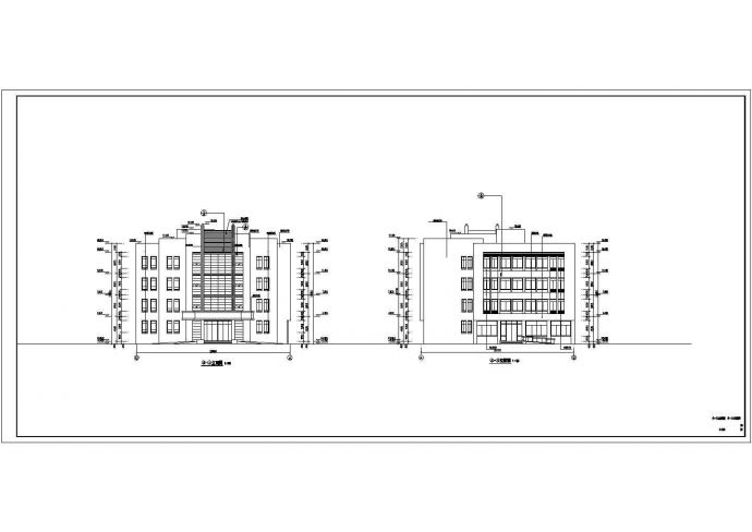 许昌市某公司单位5710平米4层框架结构办公楼建筑结构设计CAD图纸_图1