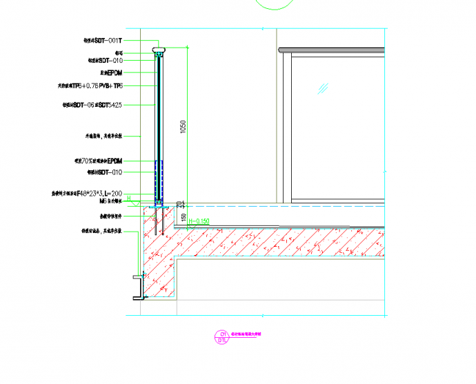 某地住宅阳台节点详图CAD施工图纸_图1
