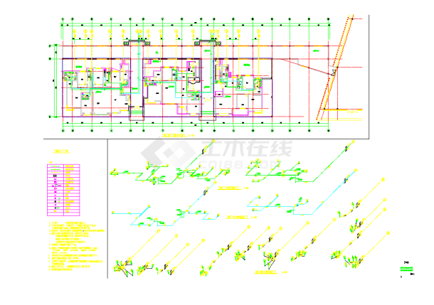 某地商务会馆及高端住宅给排水CAD施工图纸-图二