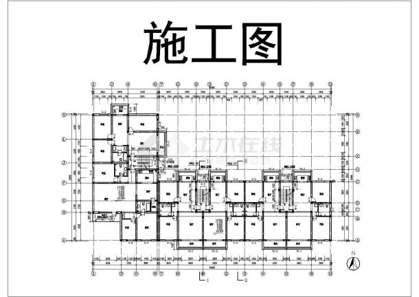 广州 六栋楼的方案施工期临建（生活办公）用房设计CAD全套建筑施工图-图二