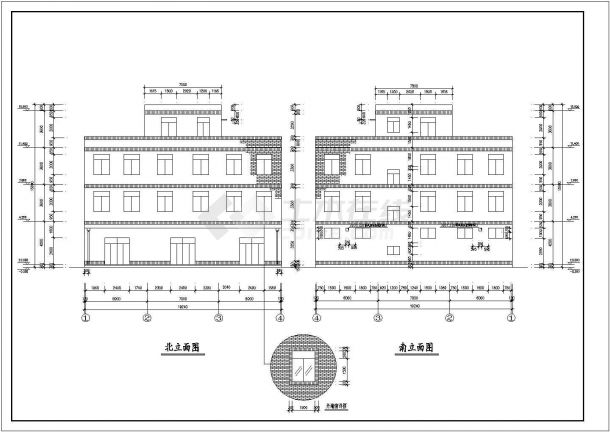 南京民宅建筑底商私人住宅楼设计CAD详细建筑施工图-图二