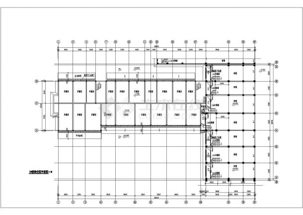 济南多层底商住宅楼施工期临建（生活办公）用房设计CAD全套建筑施工图-图二