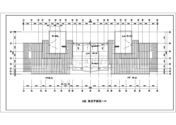 郑州小区 标准层底商私人住宅楼设计CAD详细建筑施工图-图一