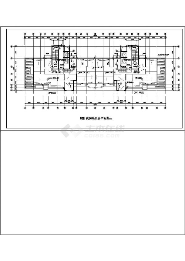 郑州小区 标准层底商私人住宅楼设计CAD详细建筑施工图-图二