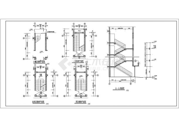 西宁完整的住宅底商私人住宅楼设计CAD详细建筑施工图-图一
