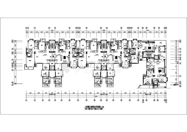 万科高层住宅底商私人住宅楼设计CAD详细建筑施工图-图一