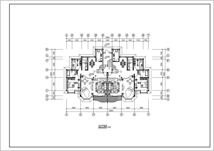 跃层楼住宅底商私人住宅楼设计CAD详细建筑施工图_图1